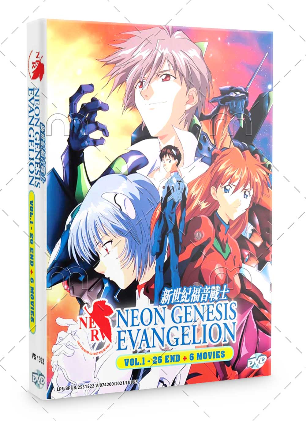 Neon Genesis Evangelion TV 1-26 + 6 Movies (DVD) (1995-2021) Anime