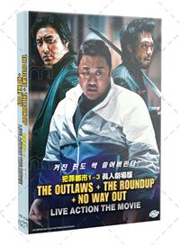 The Outlaws +The Roundup + NO WAY OUT Live Action The Movie (DVD) (2023) Korean Movie