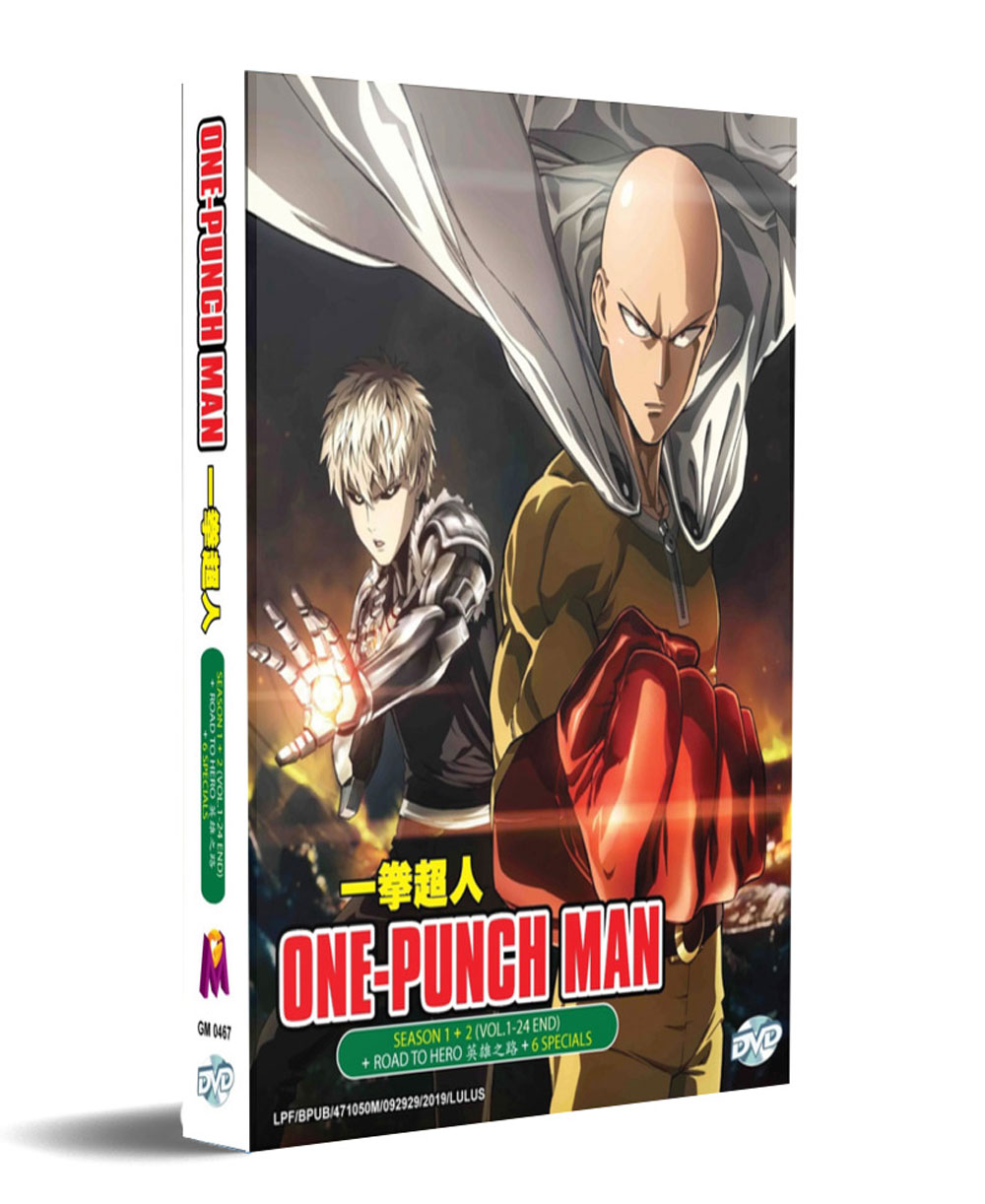 One Punch Man Season 1+2 + OVA + 6 Specials (DVD) (2015-2019) Anime