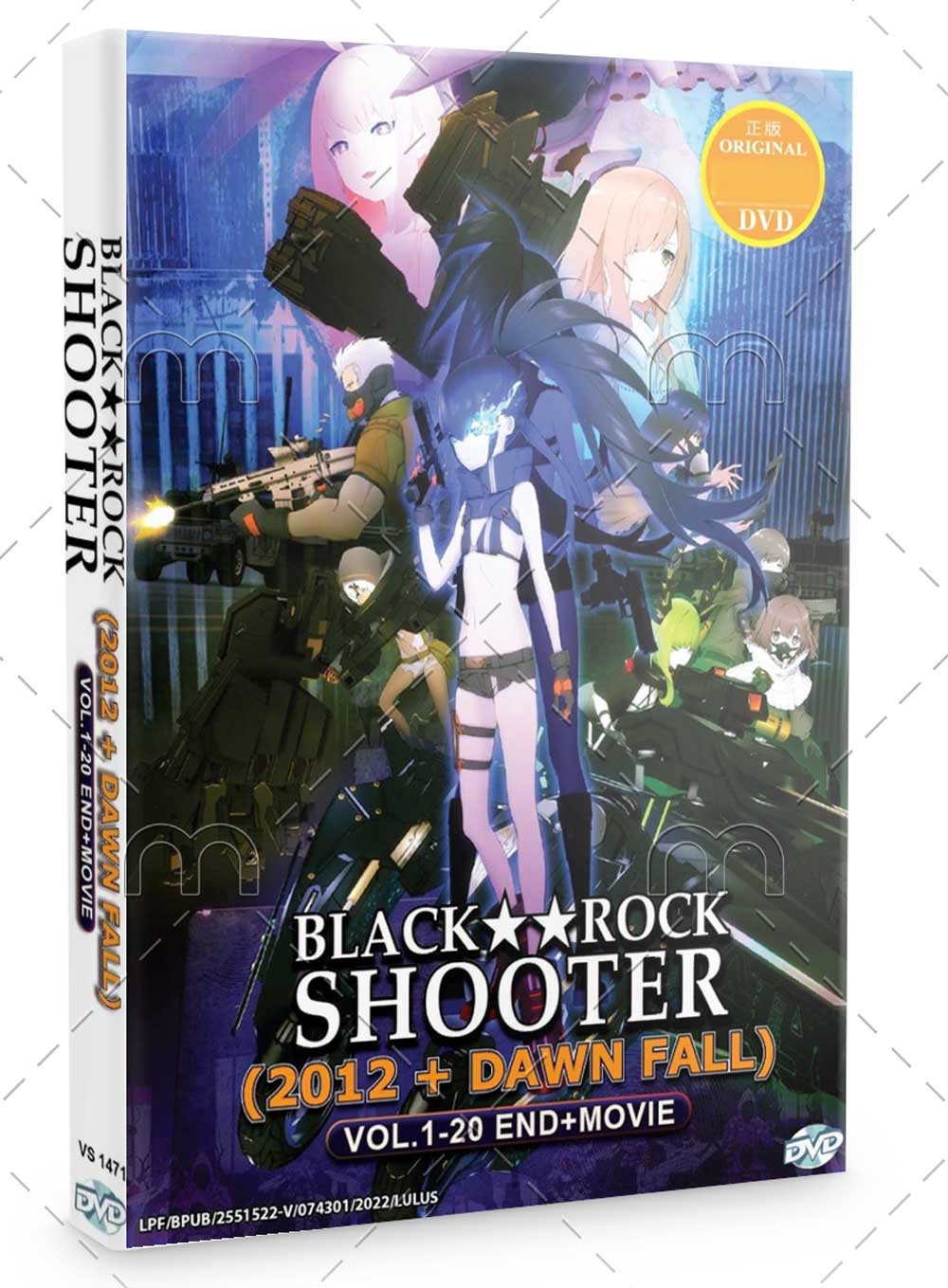 Black Rock Shooter 2012+Dawn Fall+ Movie (DVD) (2022) Anime