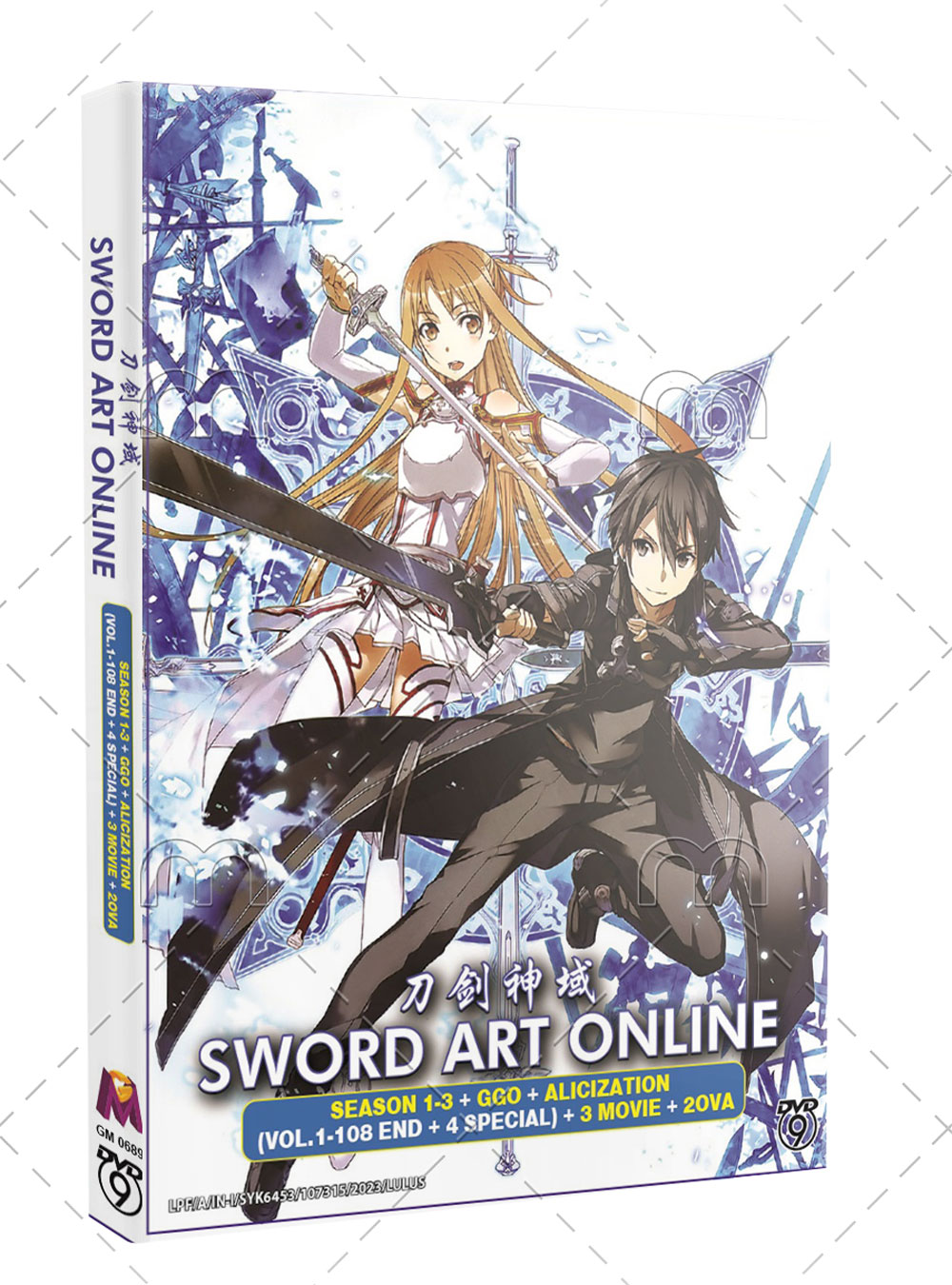 Sword Art Online Season 1-3+GGO+Alicization 4 Special+ 3 MOVIE + 2OVA (DVD) (2012-2018) Anime