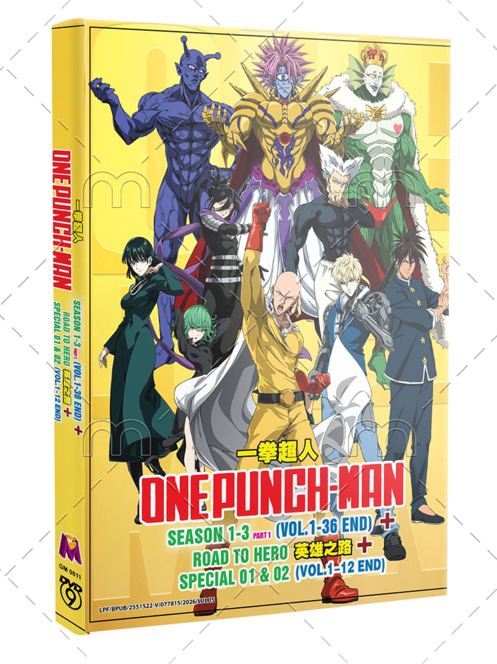 One Punch Man Season 1-3 + Road to Hero + Special 01&02 (DVD) (2025) Anime