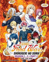 DVD Food Wars! Season 1-3 + PART 2 Shokugeki No Souma San No