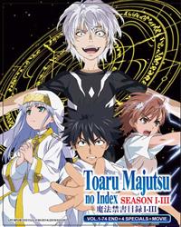 Toaru Majutsu no Index (TV + 4 Specials + Movie) (DVD) (2008~2019) Anime