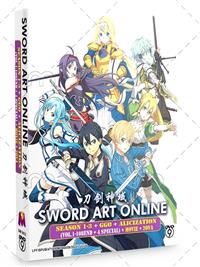 Sword Art Online Season 1-3+GGO+Alicization+ MOVIE + 2OVA (DVD) (2012-2018) Anime