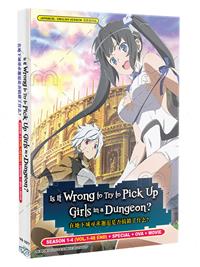 Is It Wrong to Try to Pick Up Girls in a Dungeon? Season 1-4 +Special +OVA +Movie (DVD) (2019-2022) Anime