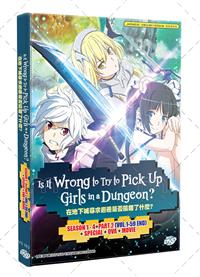 Is It Wrong to Try to Pick Up Girls in a Dungeon? Season 1-4 +Part 2 +Special +OVA +Movie (DVD) (2019-2023) Anime